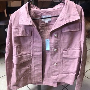 Blush pink LOFT utility jacket